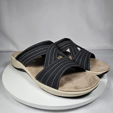 Easy Spirit Emorie3 Black Comfort Slide Sandals Women's Size 9.5M