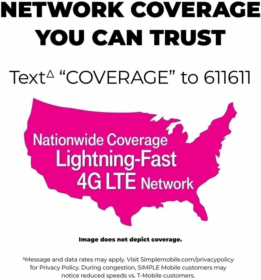 Simple Mobile Carrier-Locked Alcatel MyFlip 4G Prepaid Flip Phone- Black -... - Image 2 of 4