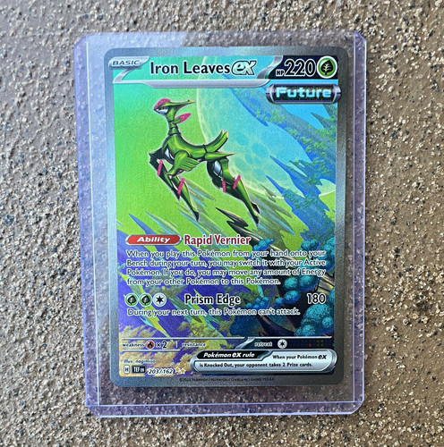 Pokemon Iron Leaves ex 203/162 Temporal Forces SIR Full Art Holo 220 HP EN
