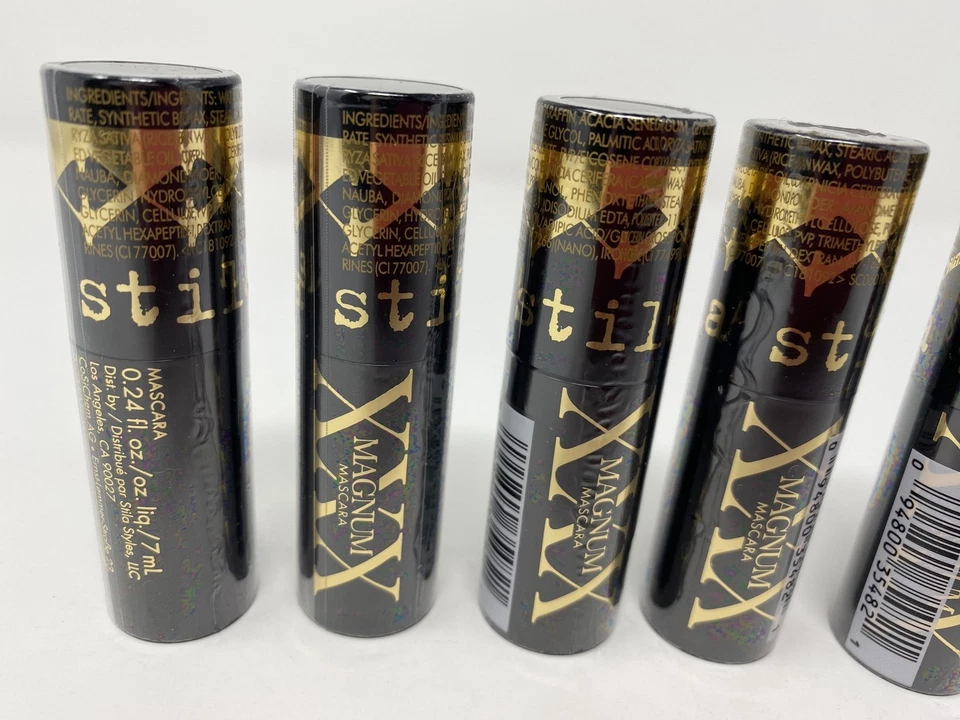 Máscara de pestañas negra 4 STILLA Voluminizing Magnum XXX .24 OZ EA Travel NUEVA SELLADA Foto 2 de 2