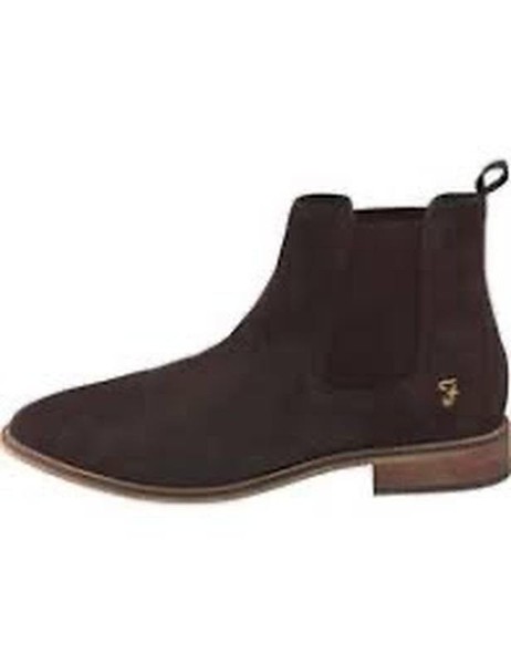 Men Farah Boots Brown Suede 7