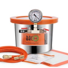1.5 Gal Vacuum Chamber for Stabilizing Wood Degassing