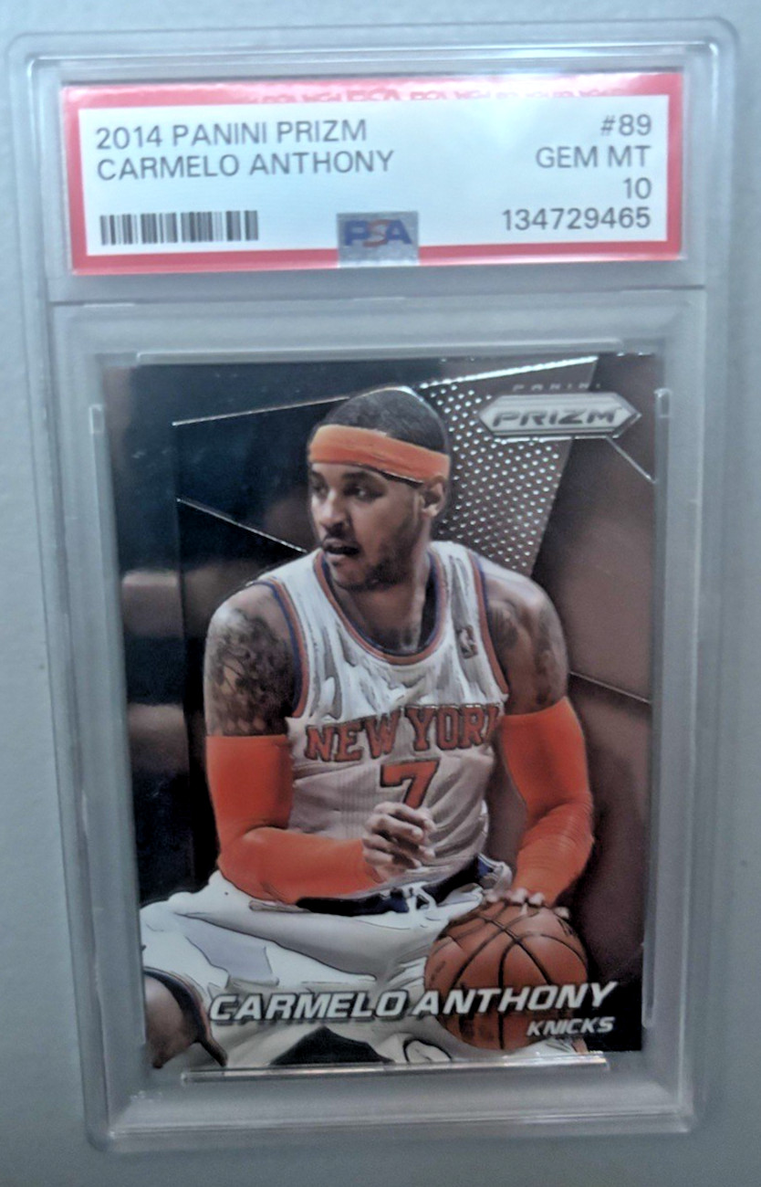 2014 PANINI PRIZM #89 CARMELO ANTHONY KNICKS HOF PSA 10 POP 7