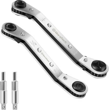 DURATECH HVAC Service Wrench Set, 2PC Offset Ratchet 