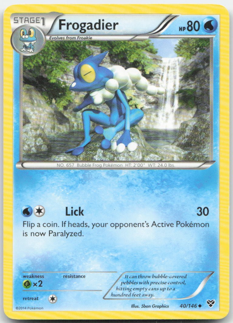 Frogadier 40/146 Uncommon XY Base Set Pokemon Moderately Played