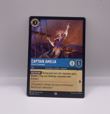 Lorcana Into The Inklands Captain Amelia - First In Command - Non Foil 138/204