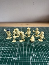 8- Marx 3 Plastic Cream Colored Flintstones Lot Vintage All Original