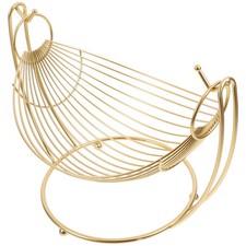 Image of Fruit Basket for Kitchen Countertop Fruits Wire Baskets Metal Bread