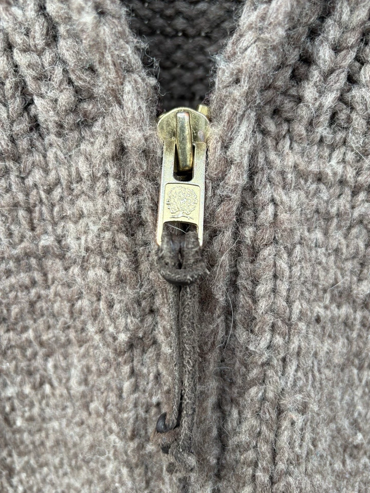 Chaleco de Lana Cowichan Filson Raro Para Mujer Pequeño S Tejido a Mano Cremallera Canadá Limitado Foto 4 de 4