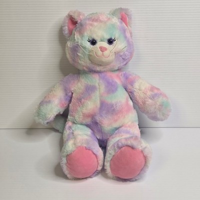 Build-A-Bear Workshop Pastel Tie-Dye Kitty Cat Plush Soft Toy 16''