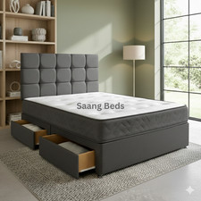 NEW ORTHOPAEDIC DIVAN BED SET WITH MATTRESS AND HEADBOARD 3FT 4FT6 5FT King