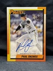 2025 Topps Series 1 - 1990 Topps Baseball Autographs Paul Skenes #90A-PS (AU)