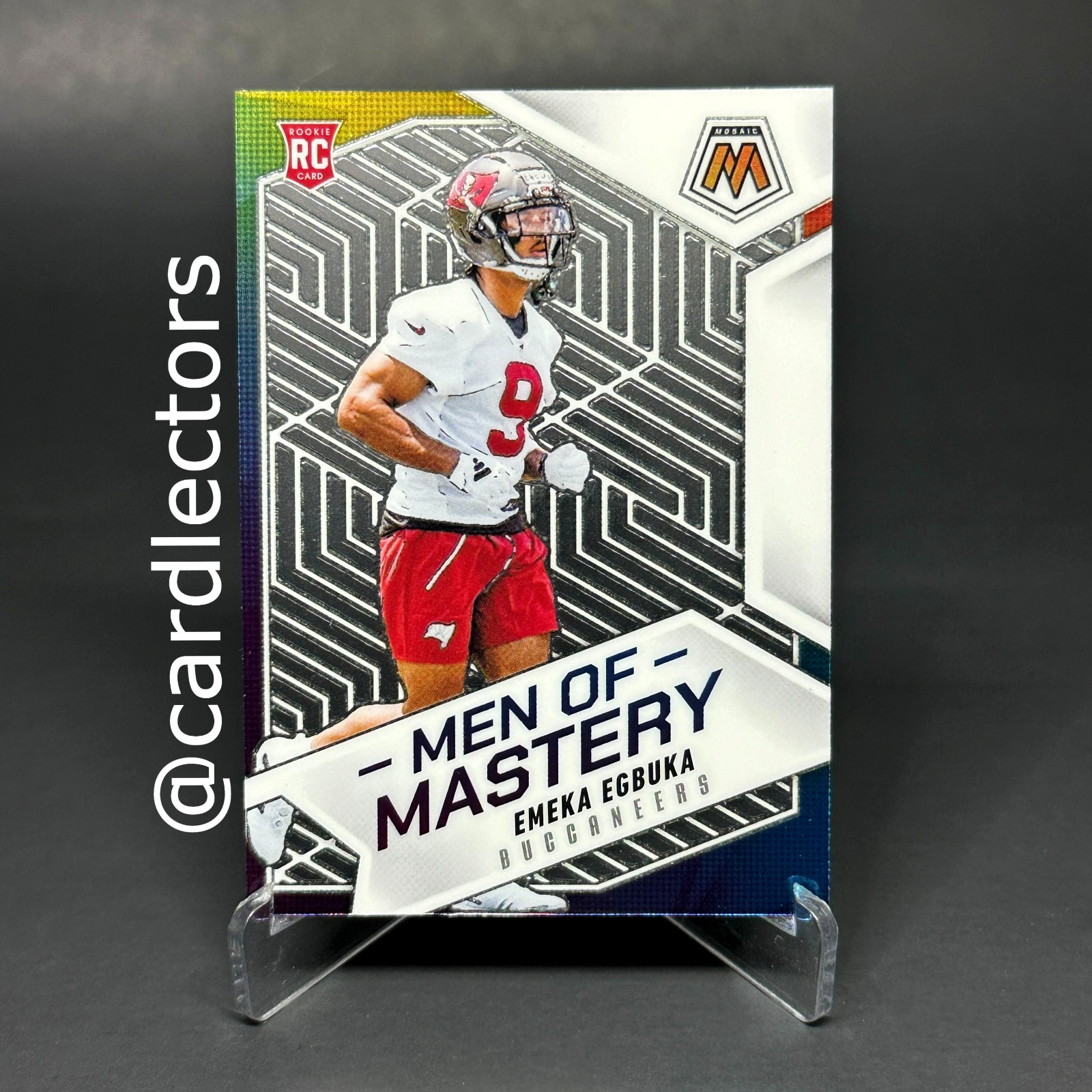 2025 Panini Mosaic EMEKA EGBUKA Men of Mastery #15 RC Tampa Bay BUCCANEERS