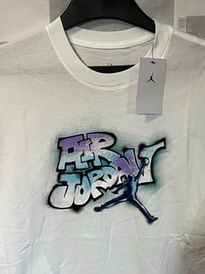 Nike Air Jordan AJ 5 Grape 85 Crew T Shirt Mens L Large IQ6557-100