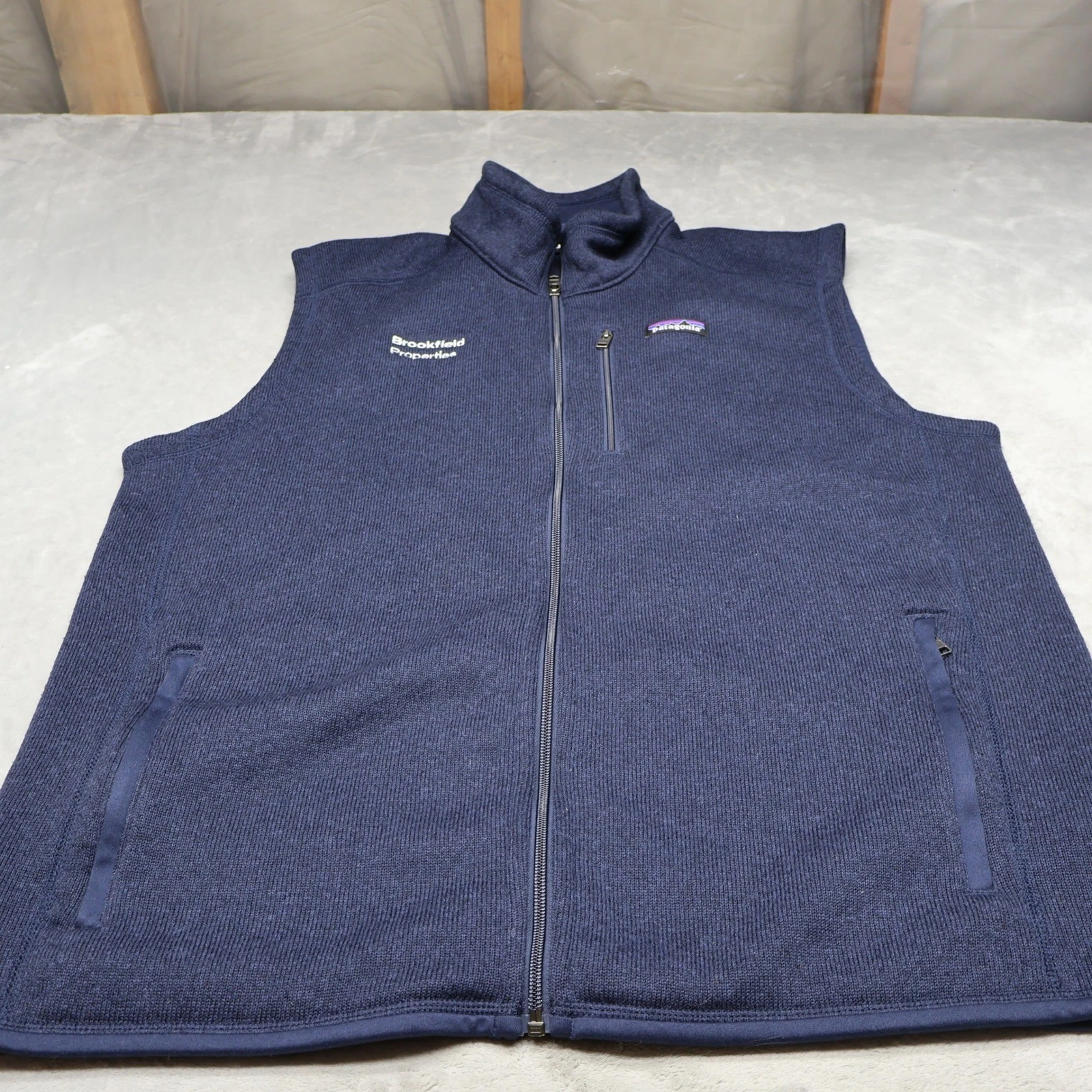 Patagonia Better Sweater Vest Mens XXL Blue Full Zip Knit Fleece Hiking Outdoor