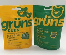 Gruns Super Food Adult Vitamin Gummies 24 Pack  Gruns Cubs 18 Pack Lot
