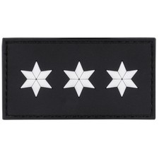 MRBS Rubber Patch POLIZEI Dienstgradabzeichen Polizeihauptkomissar (PHK, 3 weiße