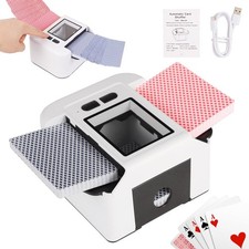 Automatic Card Shuffler 1-2 Deck Quiet & 2000 Mah USB-C Rechargeable Electronic