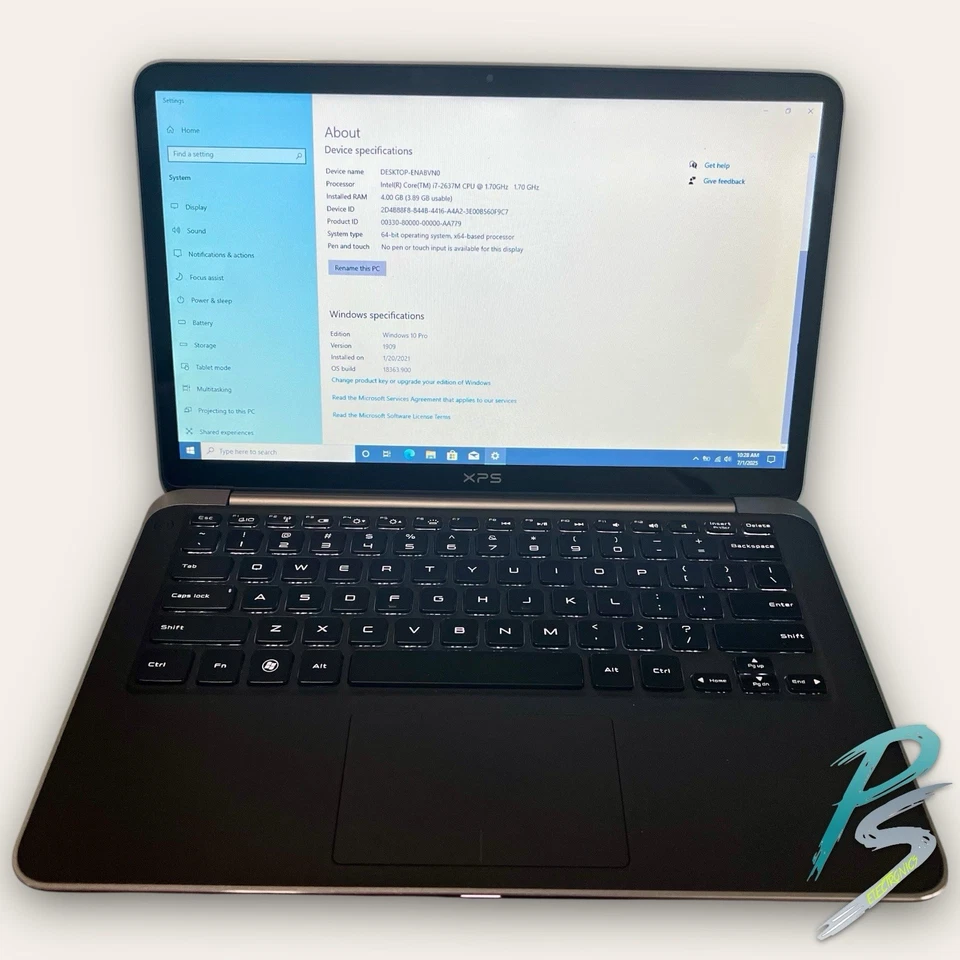 Dell XPS 13 L321X i7-2637M 1.70GHz 4GB RAM 256GB SSD Win10 Pro - Image 2 of 4