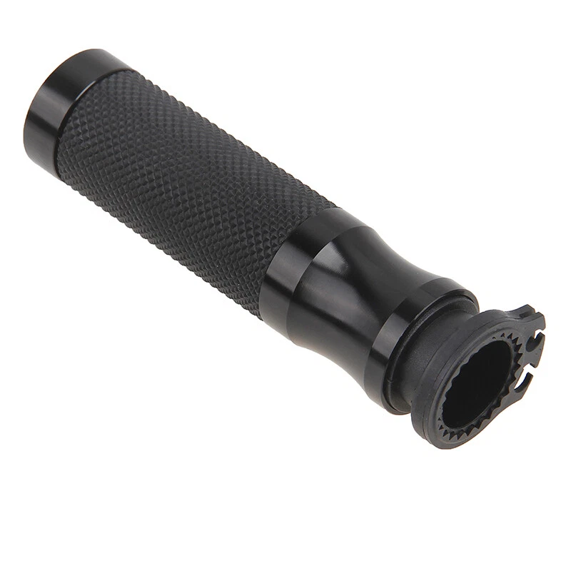 Top Black Hand Grips Aluminum  Rubber Universal Fit Motorcycles 7/8" 1"Handlebar - Image 4 of 4