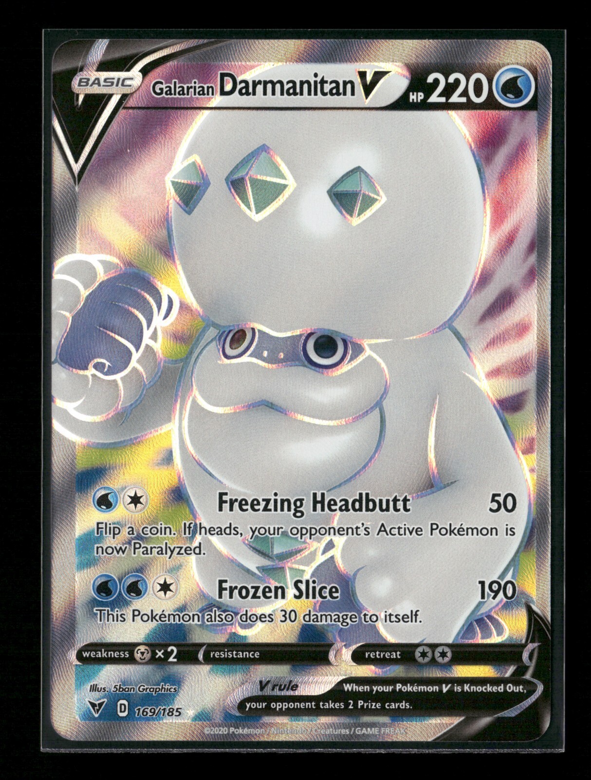Galarian Darmanitan V 169/185 Vivid Voltage Holo Pokemon Card NM