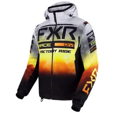 FXR RRX Insulated Snowmobile Jacket - White/Lightning