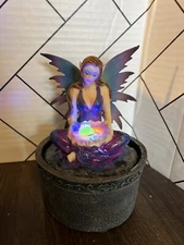 Mystical Creations Magic Dark Fairy LED Bubbling Water Fountain Color Changing