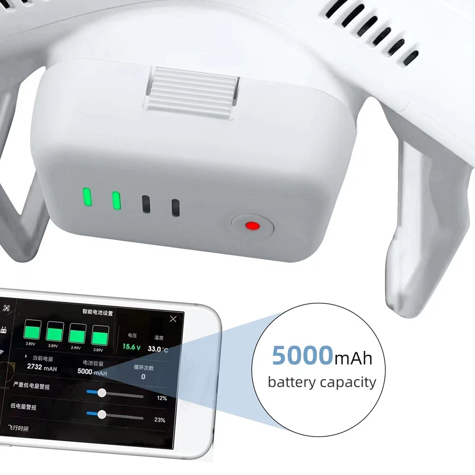 2 Stück 4980mAh Batterie Akku für DJI Phantom 3 Advanced Phantom 3 Professional - Bild 4 von 4