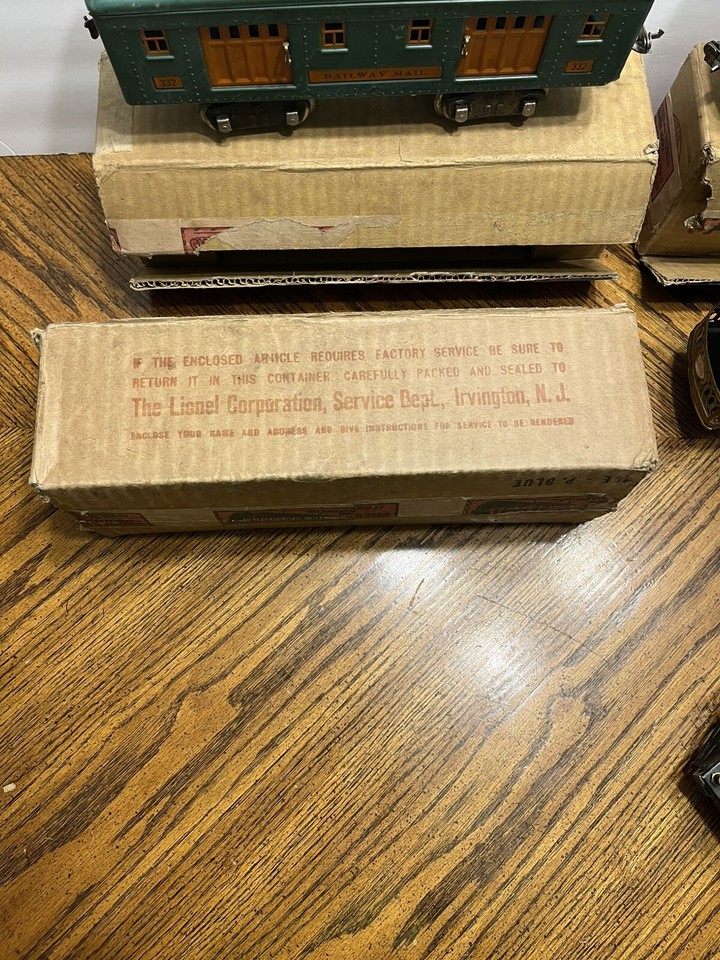 Antique 1920s Lionel 325E Train Set 10E Locomotive 339 332 341 ...