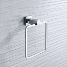 Solid Brass Copper Chrome Towel Ring Holder Bathroom Accessories Products Square