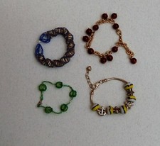 4 bracciali fatti a mano modelli e colori vari verde giallo blu marrone R63