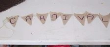 Rustic Wedding Letter Hessian Burlap Fabric Bunting Banner Purple "Carnival" 