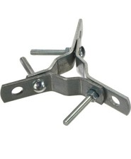 6 Pezzi Ralla Tris per Pali Tv  Staffa a Triangolo Zincata per Fissaggio Palo