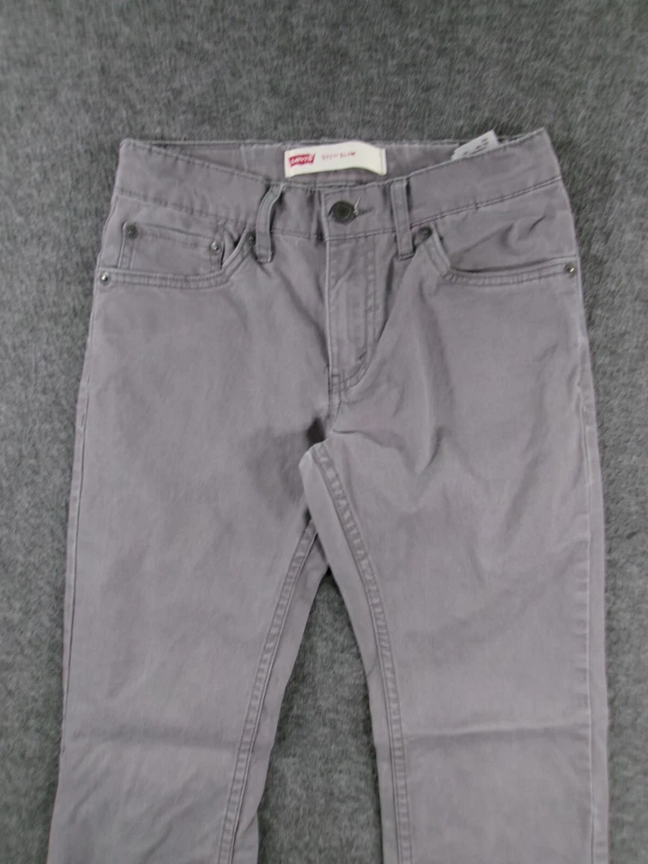 Levis 511 Jeans Youth 12 Gray Slim Fit Straight Leg Medium Wash Causal  26X26 - Image 2 of 4