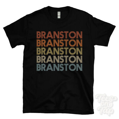BRANSTON WIEDERHOLTES RETRO-STIL T-SHIRT Herren & Damen Neuheit cool Name Geschenk