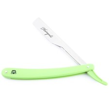Bord Coiffure Droit Rasoir Rasage Tête Mouillé Se Raser Plastique Vert Poignée