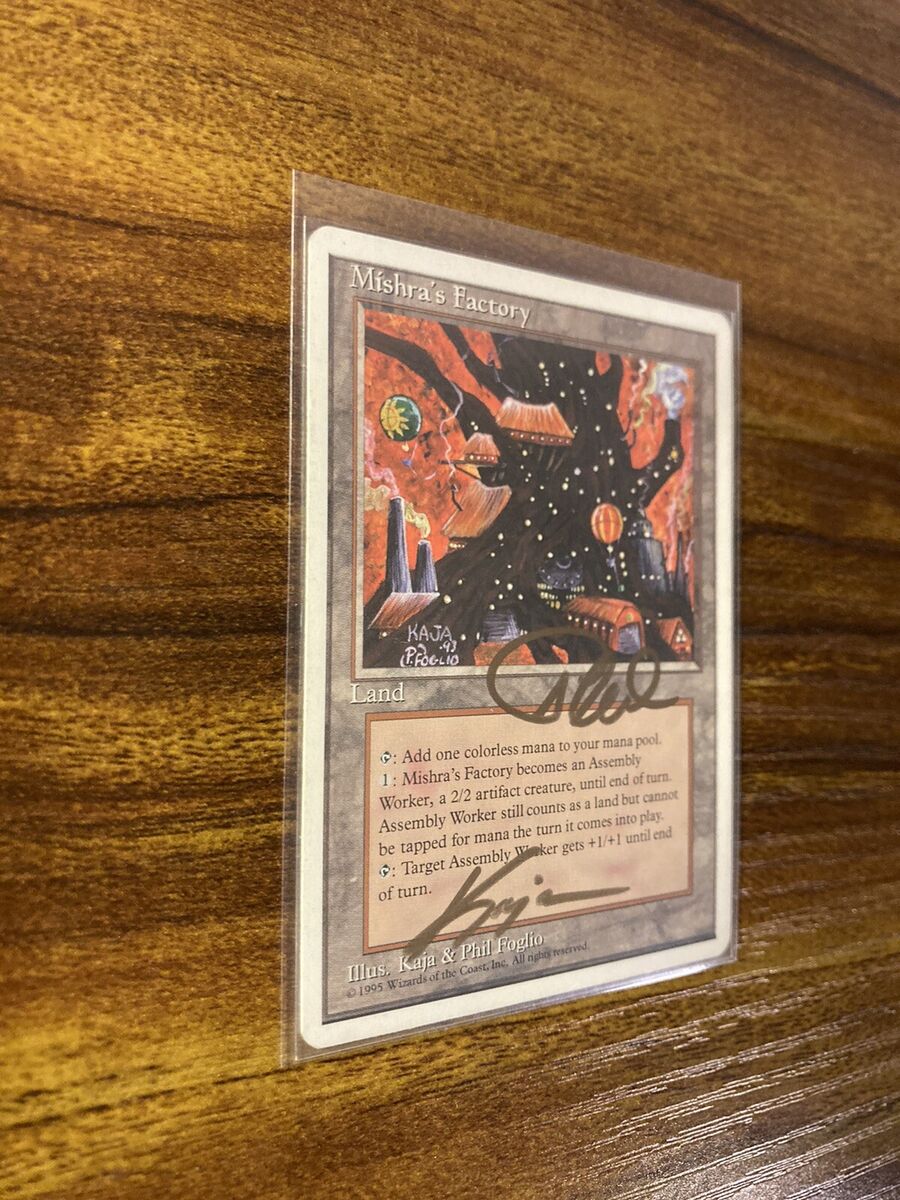 MTG✨DOUBLE Artist Signed MISHRA'S FACTORY✨4th Edition NM MTG✨DOUBLE Artist Signed MISHRA'S FACTORY✨4th Edition NM