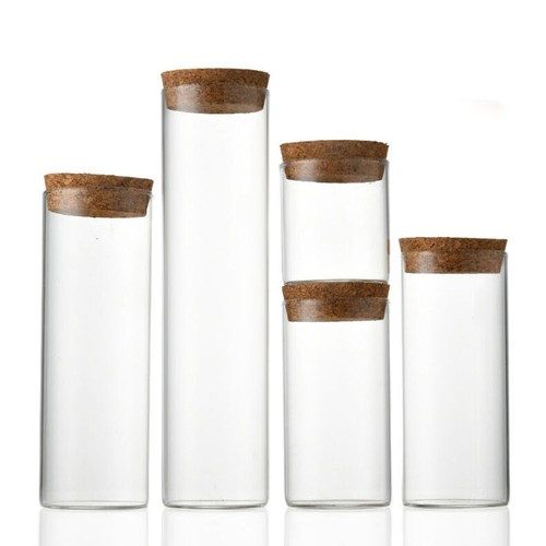 Wholesale 3ml - 650ml Small Clear Glass Bottles Tiny Wide Opening Jars with Cork - Bild 47 von 59