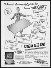 1947 Dow Chemical Company Bay City Michigan "The Chef" Griddles Vintage Print Ad