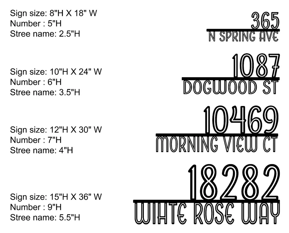 Placa de dirección flotante con letrero de números de casa moderna Foto 3 de 4