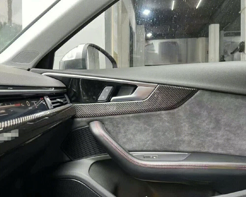 For Audi A4 A5 S4 S5 RS5 2017-2023 Real Carbon Fiber Inner Door Panel Cover Trim - Picture 5 of 18