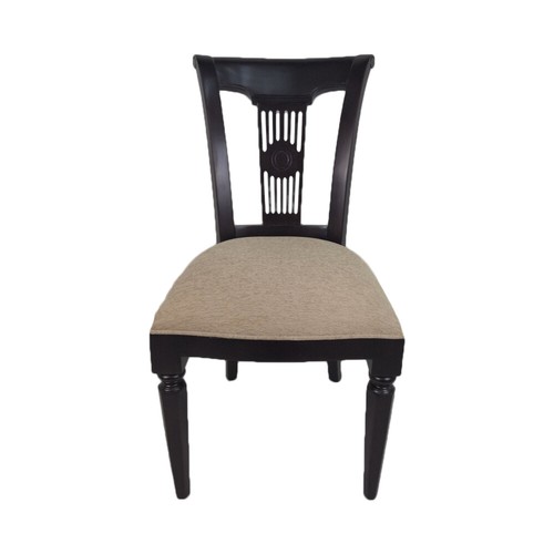 Solid Mahogany Wood Royal Upholstered Dining Chair Antique Reproduction Style - Picture 6 of 8