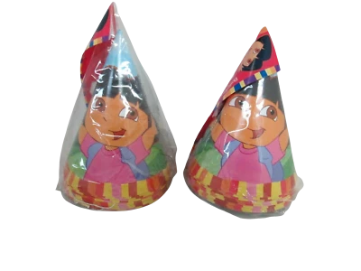 DESIGNWARE DORA THE EXPLORER PARTY HATS 8 Pk - LOT OF 2 PACKAGES - PARTY SUPPLIES