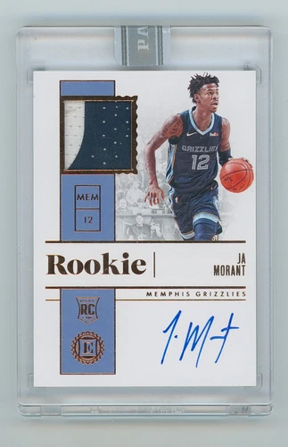 2019 -20 Panini Encased Ja Morant Rookie Patch Autograph White Box 1/1 Auto