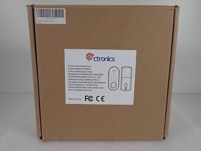 Ctronics S110DBL-F Smart Fingerprint Deadbolt Door Lock - Zinc Alloy