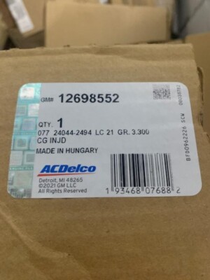 12698552 NEW OEM BOX AC DELCO 2017-2023 GM 6.6L Duramax Diesel L5P Fuel Injector