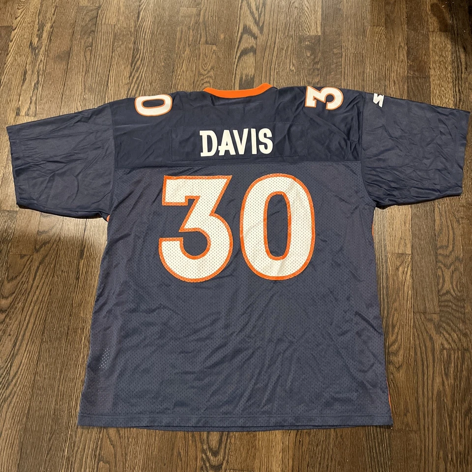 Camiseta vintage Terrell Davis Denver Broncos para hombre talla 54 azul de inicio  Foto 2 de 4