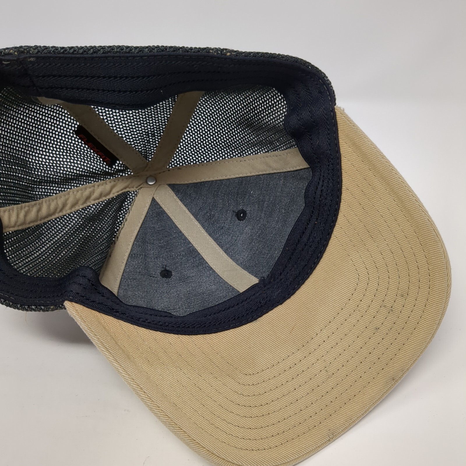 Pine Trees USA Flag Patch Fitted Trucker Hat Gray… - image 6