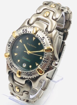 Krug-Baümen Oceanmaster Quarz Herrenuhr mit Datumsanzeige Werk Intakt  