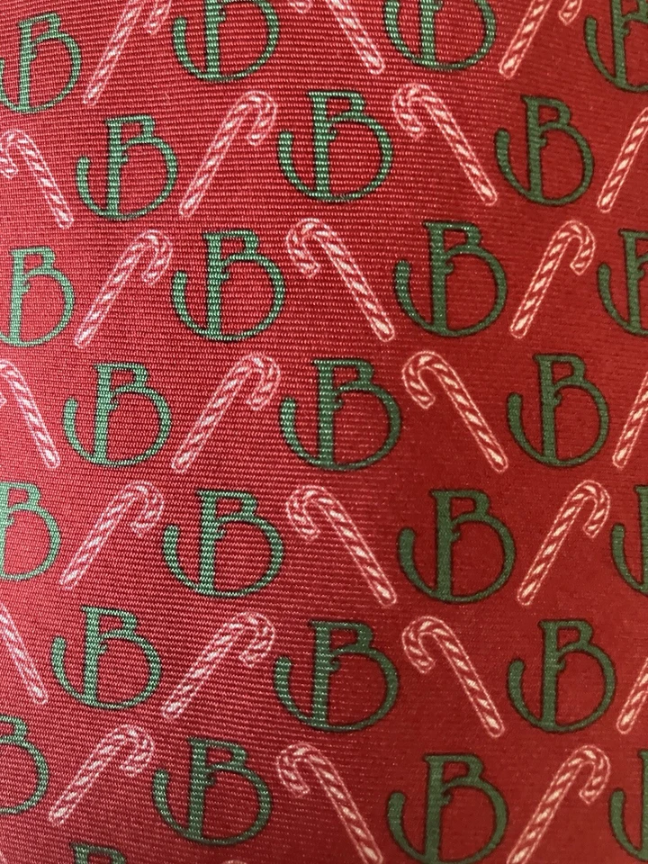 Ballantyne мужской галстук галстук шелк атласный логотип конфеты трости Рождество красный зеленый 58» - Изображение 3 из 4